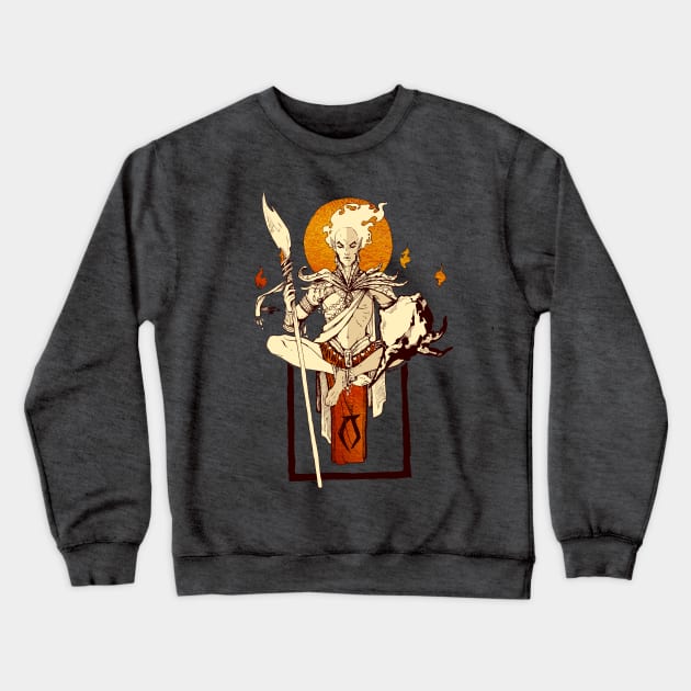 The Warrior Poet Crewneck Sweatshirt by Anne Wild